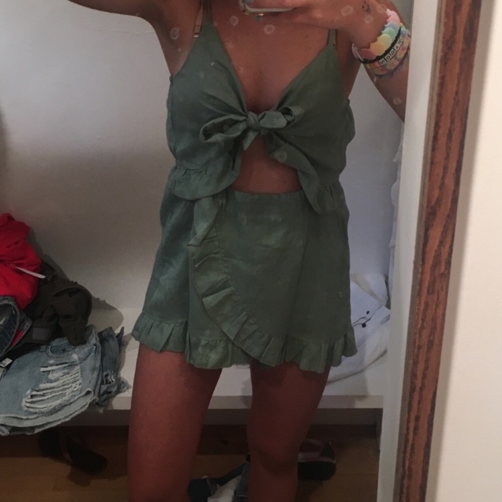 KHAKI GREEN LF Romper